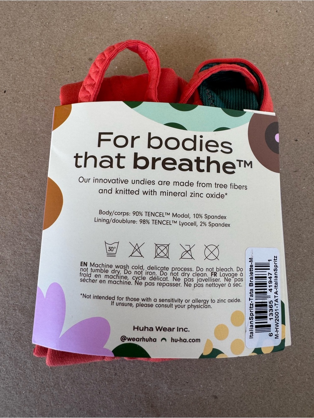 Huha Italian Spritz Tata Bralette Medium NWT - Picture 6 of 7